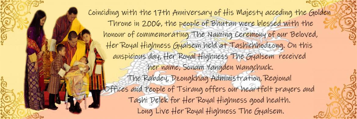 Her Royal Highness the Gyalsem has been named Sonam Yangden Wangchuck.